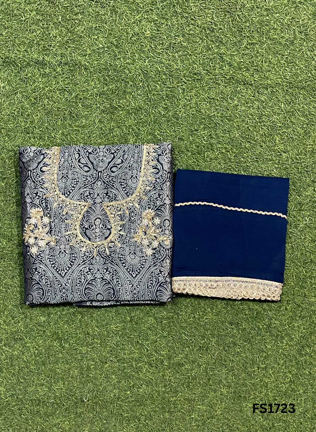 FS1723 | Banarsi Shimmer Suit | Party Wear | Wedding | Jaggo | Ring Ceremony | Festival