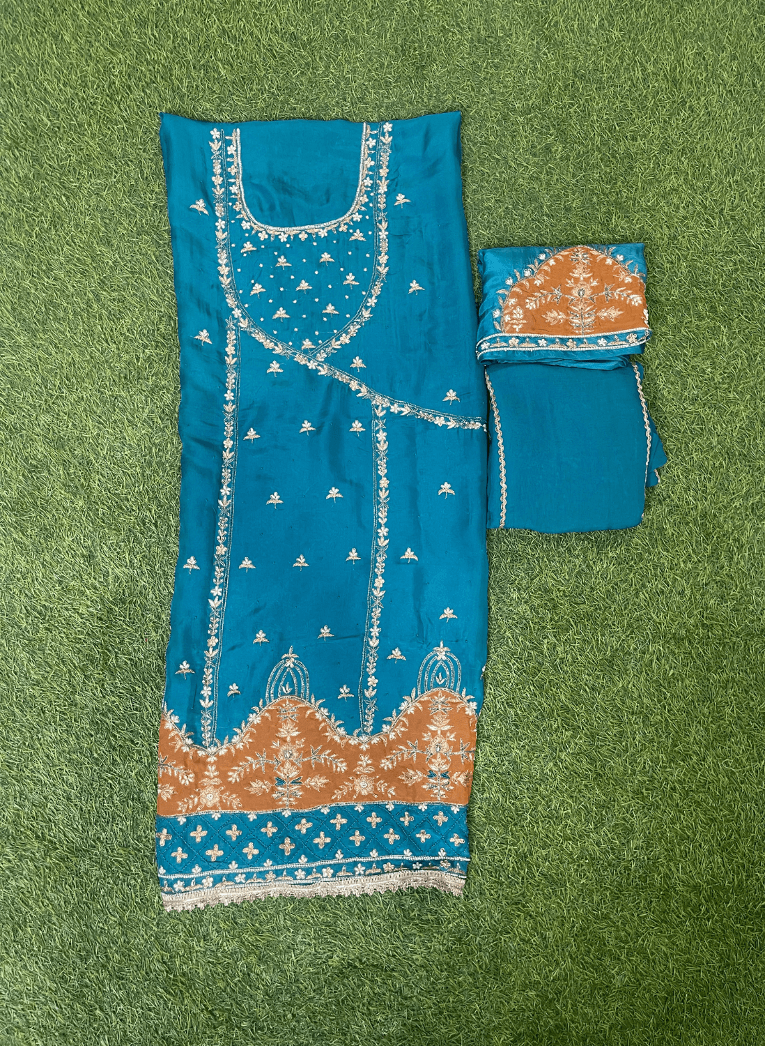 Organza Suit| Party Wear | Wedding | Jaggo | Ring Ceremony | Festival | Handwork suit| FS152