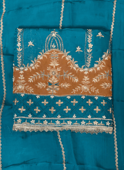Organza Suit| Party Wear | Wedding | Jaggo | Ring Ceremony | Festival | Handwork suit| FS152