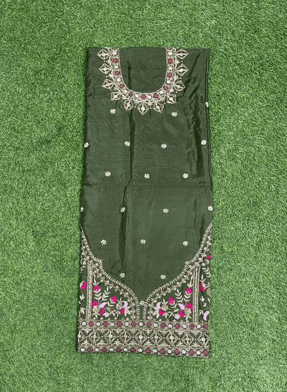 Bottle Green | Shade | Silk Suit | Party Wear | Wedding | Jaggo | Ring Ceremony | Festival | FS330