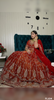 FL104 | Rust  | Bridal Lehenga | Shimmer | Hand Embroidery | Wedding Day | Designer Bridal Lehenga