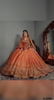 FL1094 | Rust | Bridal Lehenga | Silk | Hand Embroidery | Wedding Day | Designer Bridal Lehenga