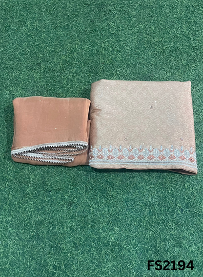 FS2194 | PISTA | Brocade  Suit | Party Wear | Wedding | Ring Ceremony | Festival | Bridal