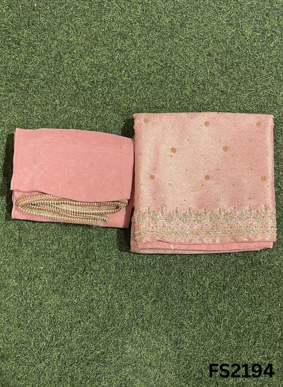 FS2194 | PISTA | Brocade  Suit | Party Wear | Wedding | Ring Ceremony | Festival | Bridal