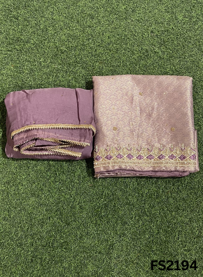FS2194 | PISTA | Brocade  Suit | Party Wear | Wedding | Ring Ceremony | Festival | Bridal