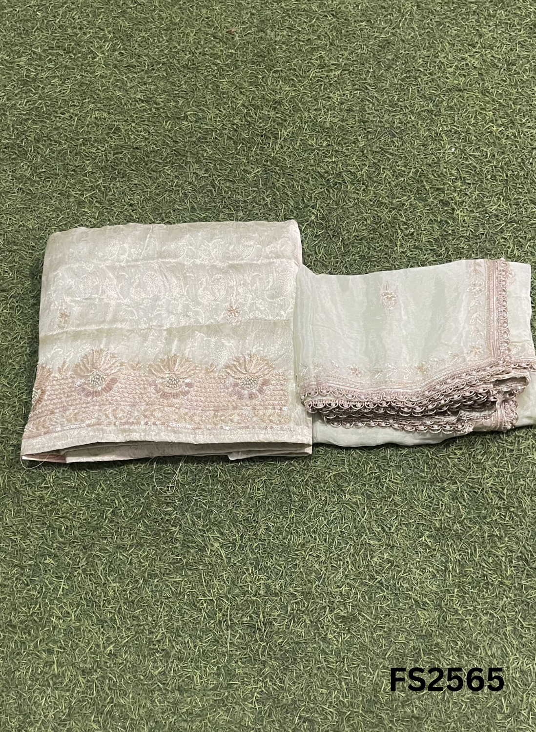 FS2565 | LIGHT PISTA | Brocade Suit | Party Wear | Wedding | Ring Ceremony | Festival |