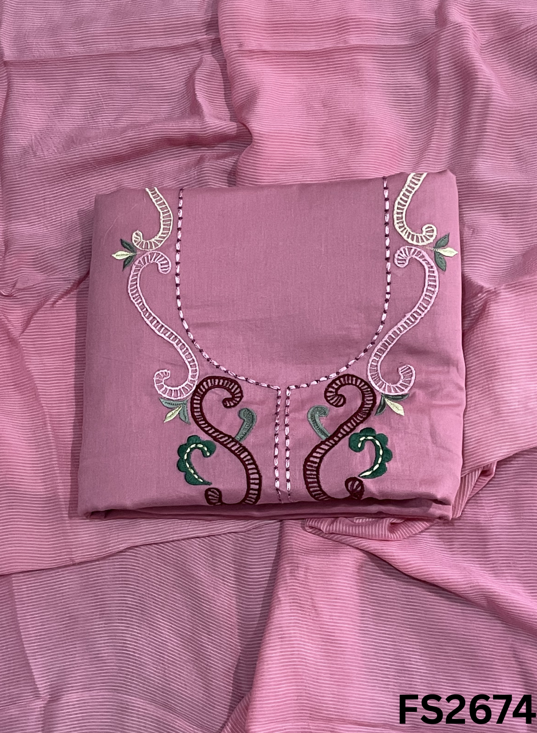 FS2674 | PINK | Cotton Burberry Suit | Party Wear | Wedding | Ring Ceremony | Festival |