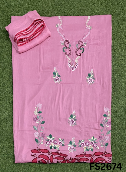 FS2674 | PINK | Cotton Burberry Suit | Party Wear | Wedding | Ring Ceremony | Festival |