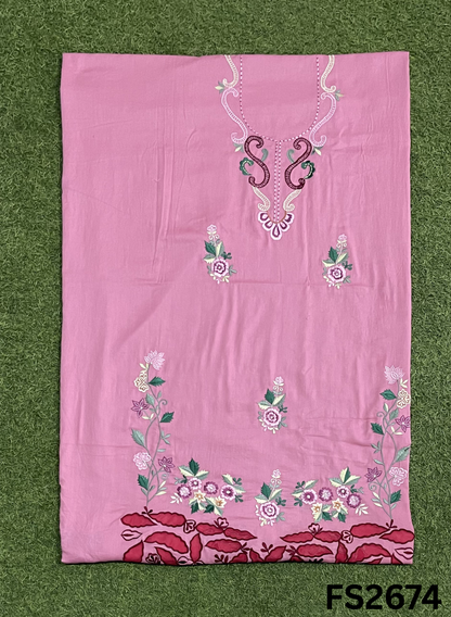 FS2674 | PINK | Cotton Burberry Suit | Party Wear | Wedding | Ring Ceremony | Festival |