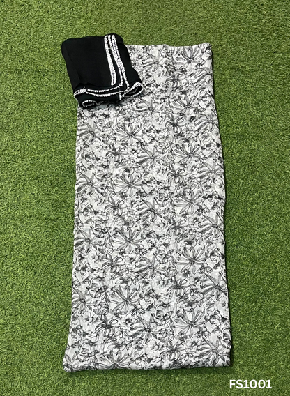 FS1001 | Black-White | Burberry print Suit | Casual wear | Summer Suits | Regular wear|