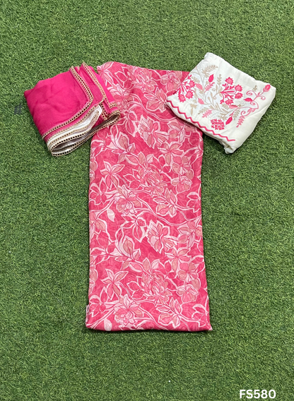 FS580 | Pink | Burberry print Suit | Casual wear | Summer Suits | Regular wear