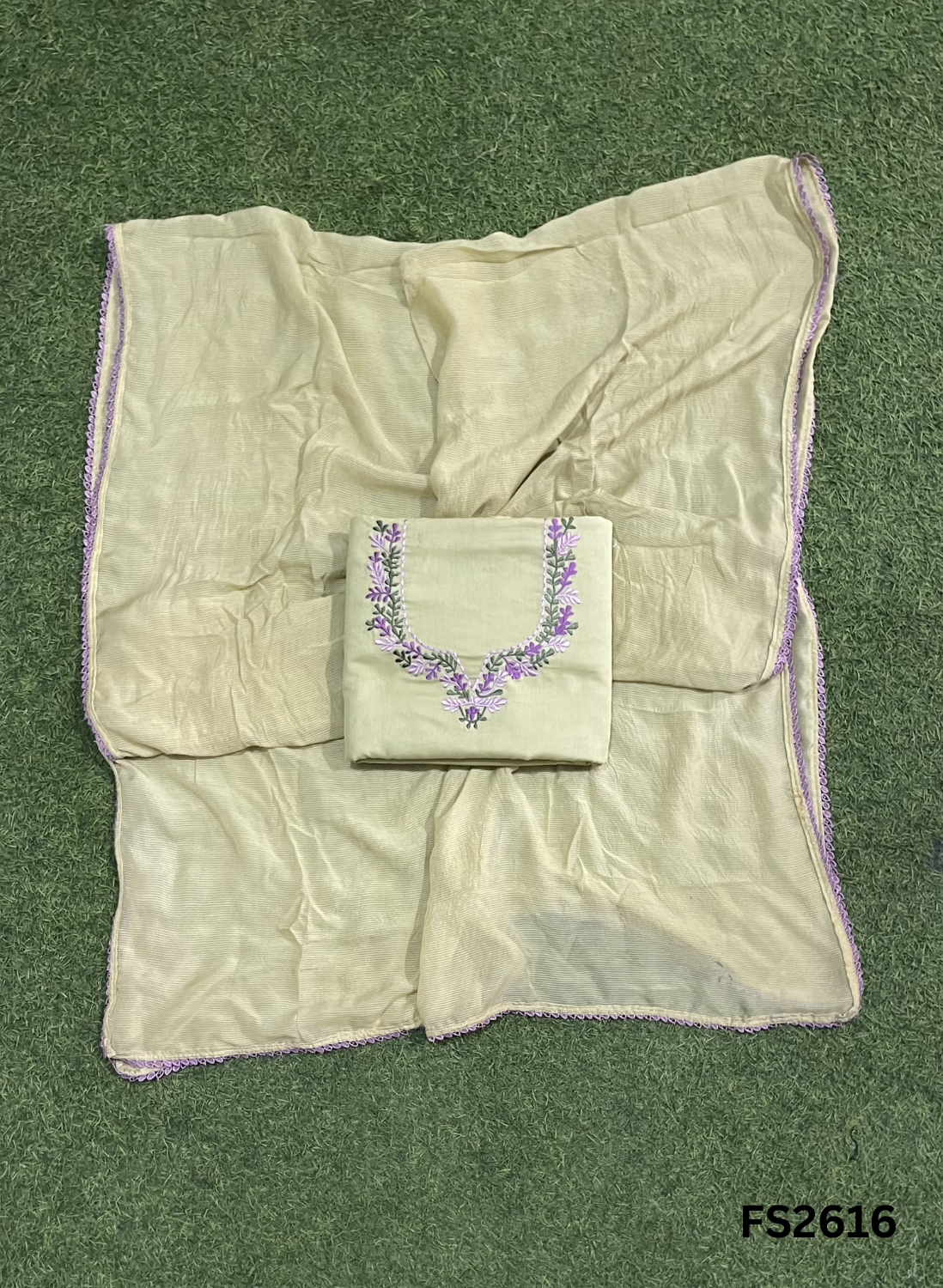 FS2616 | PISTA | Muslin Suit | Party Wear | Wedding | Jaggo | Ring Ceremony | Festival |