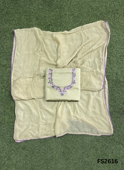 FS2616 | PISTA | Muslin Suit | Party Wear | Wedding | Jaggo | Ring Ceremony | Festival |