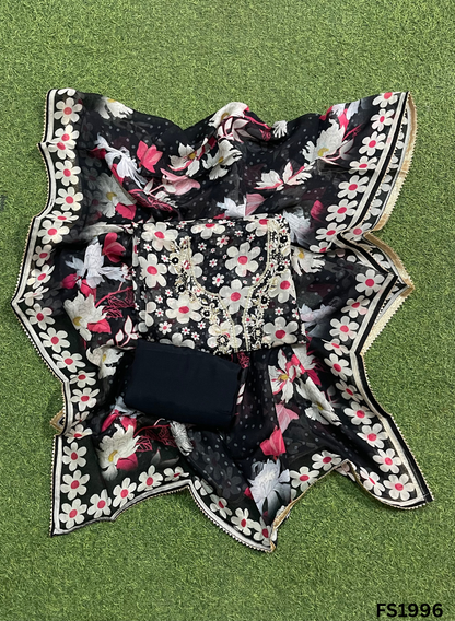 FS1996 | Black | Burberry Suit | Party Wear | Wedding | Jaggo | Ring Ceremony | Festival |