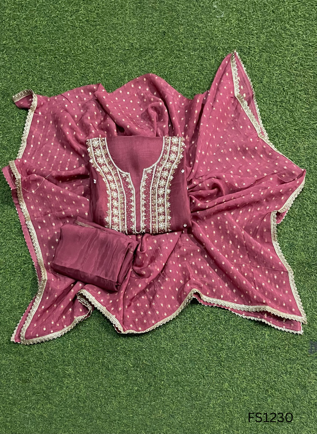 FS1230  | Onion | Burberry Suit | Party Wear | Wedding | Jaggo | Ring Ceremony | Festival