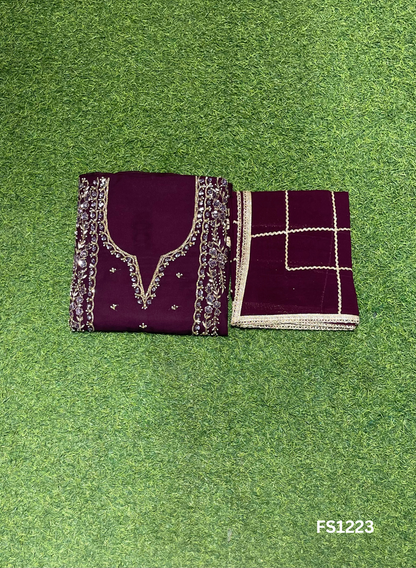 FS1223 | Firozi-Green | Burberry Suit | Party Wear | Wedding | Jaggo | Ring Ceremony | Festival |