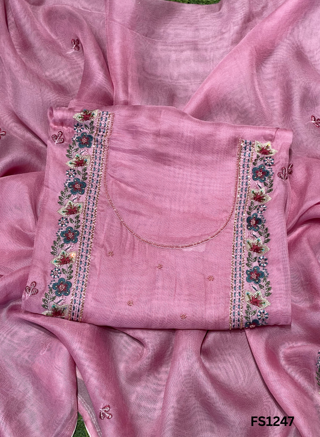 FS1247 | Baby-Pink | Burberry Suit | Party Wear | Wedding | Jaggo | Ring Ceremony | Festival |
