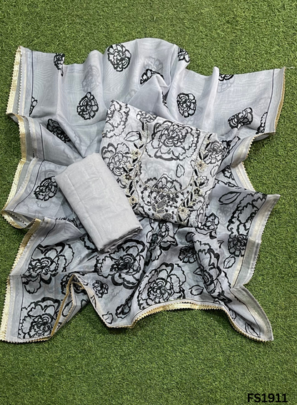 FS1911 | White | Burberry Suit | Party Wear | Wedding | Jaggo | Ring Ceremony | Festival |