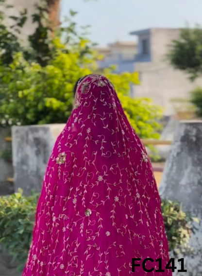 FC141 |  Made To Order (20-25 Days  ) | Cross  Silk  Lehenga |  Hot Pink |  Bridal Lehenga | Party Wear | Wedding | Festival | Celebrity | Ring Ceremony