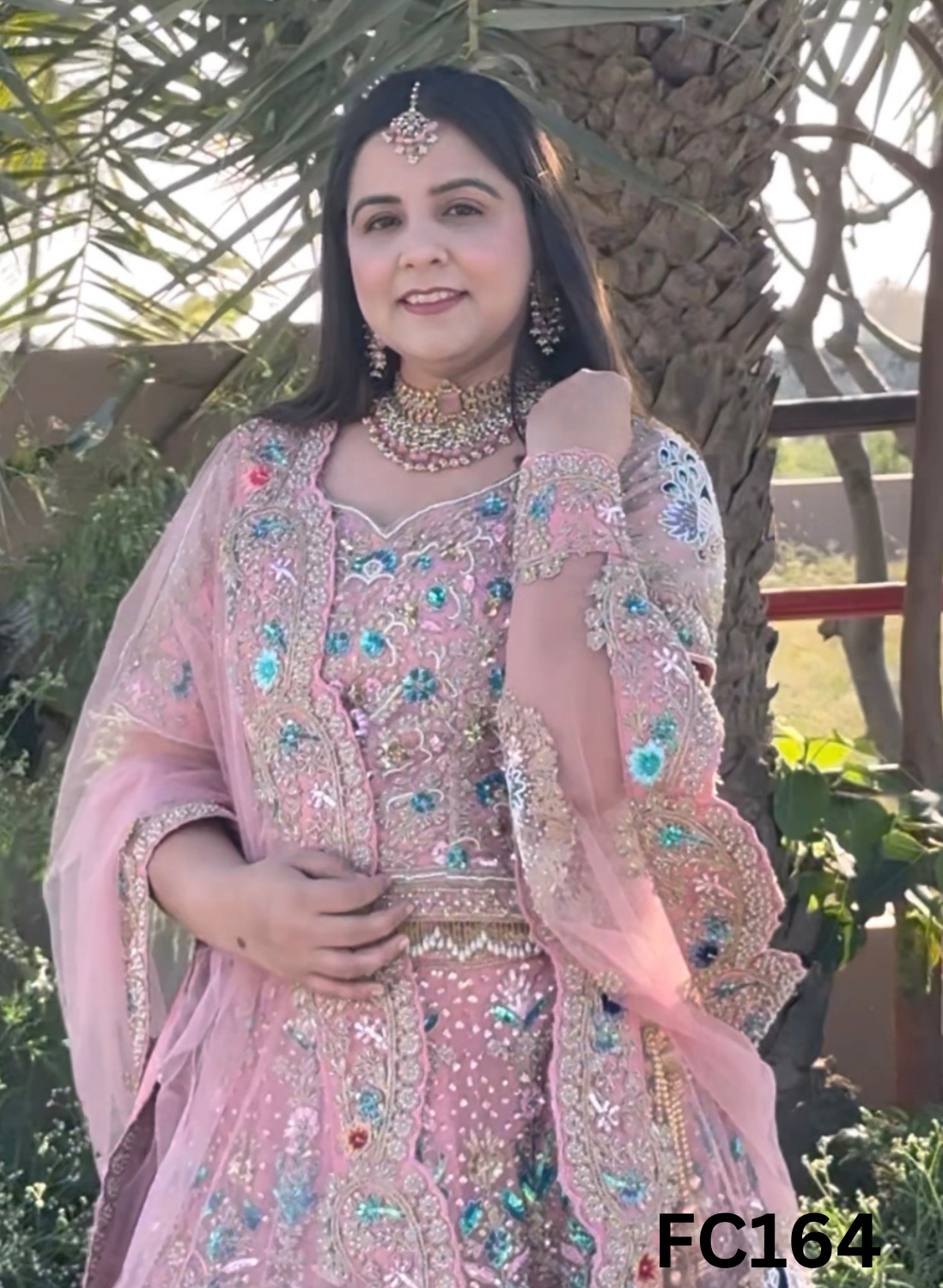 FC164  |  Navneet | Made To Order (35-45 Days  ) |  Net Lehenga |  Baby Pink  |  Bridal Suit | Party Wear | Wedding | Festival | Celebrity | Ring Ceremony