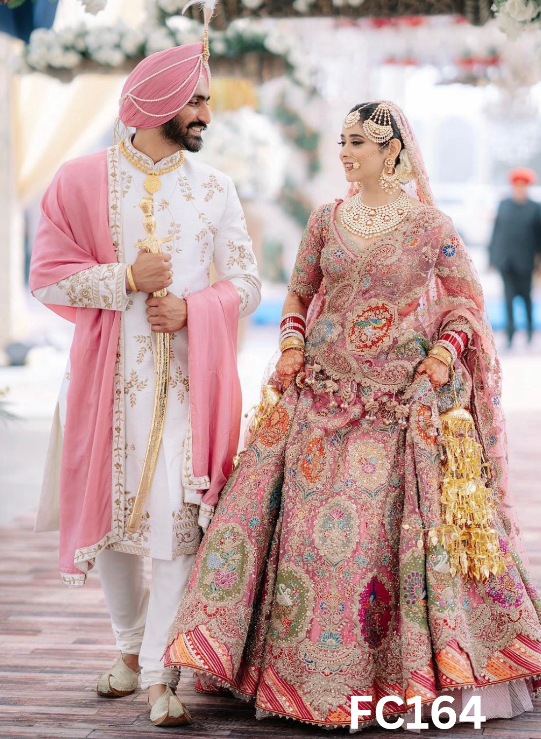 FC164  |  Made To Order (20-25 Days  ) |  Net Lehenga |  Baby Pink  |  Bridal Suit | Party Wear | Wedding | Festival | Celebrity | Ring Ceremony