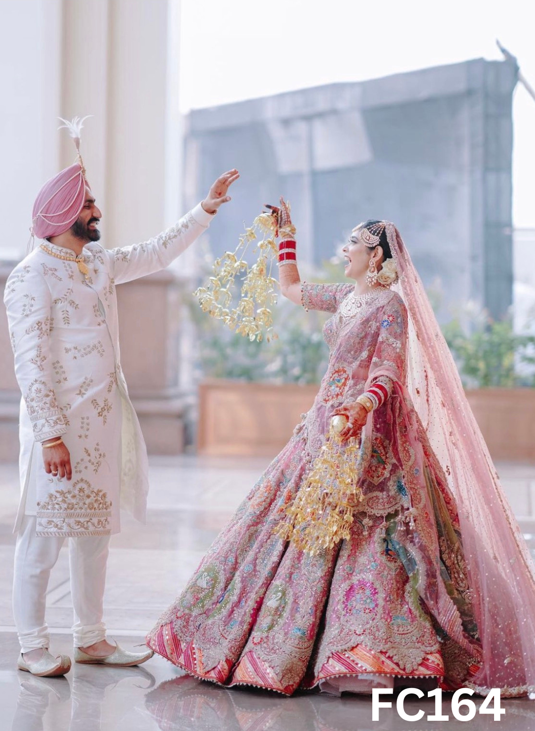 FC164  |  Made To Order (20-25 Days  ) |  Net Lehenga |  Baby Pink  |  Bridal Suit | Party Wear | Wedding | Festival | Celebrity | Ring Ceremony