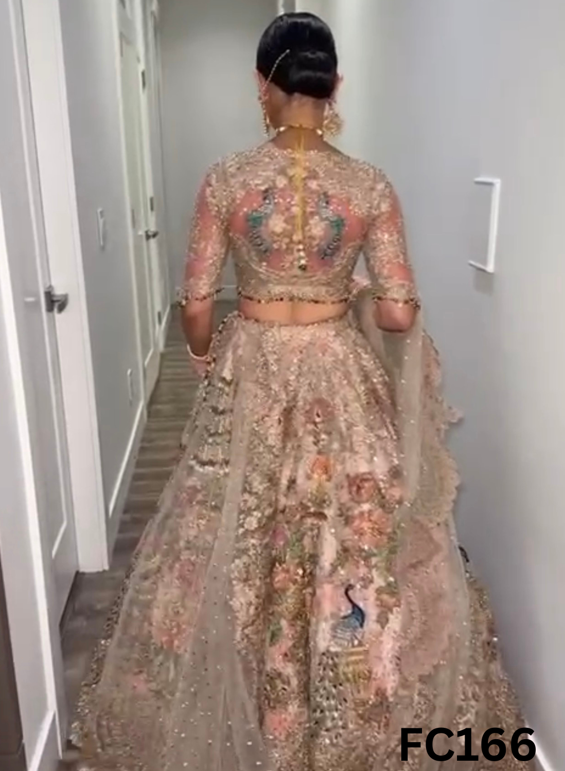 FC166   |  Made To Order (20-25 Days  ) |  Net Lehenga |  Baby Pink   |  Bridal Lehenga  | Party Wear | Wedding | Festival | Celebrity | Ring Ceremony