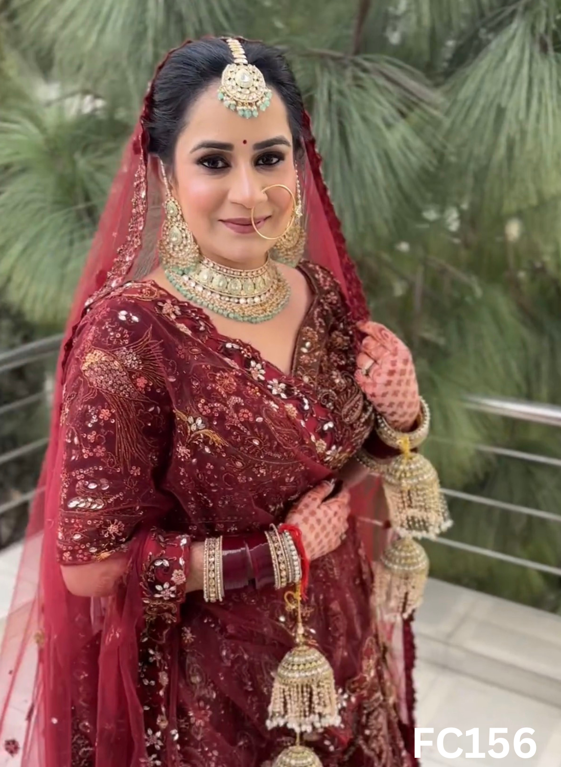FC156  |  Made To Order (20-25 Days  ) |  Net Lehenga |  Mheroon  |  Bridal Lehenga  | Party Wear | Wedding | Festival | Celebrity | Ring Ceremony
