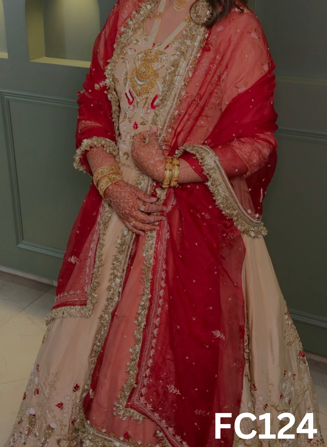 FC124  |  Made To Order (20-25 Days  ) |   Pure Silk  Suit  |  Golden    | Party Wear | Wedding | Festival | Celebrity | Ring Ceremony