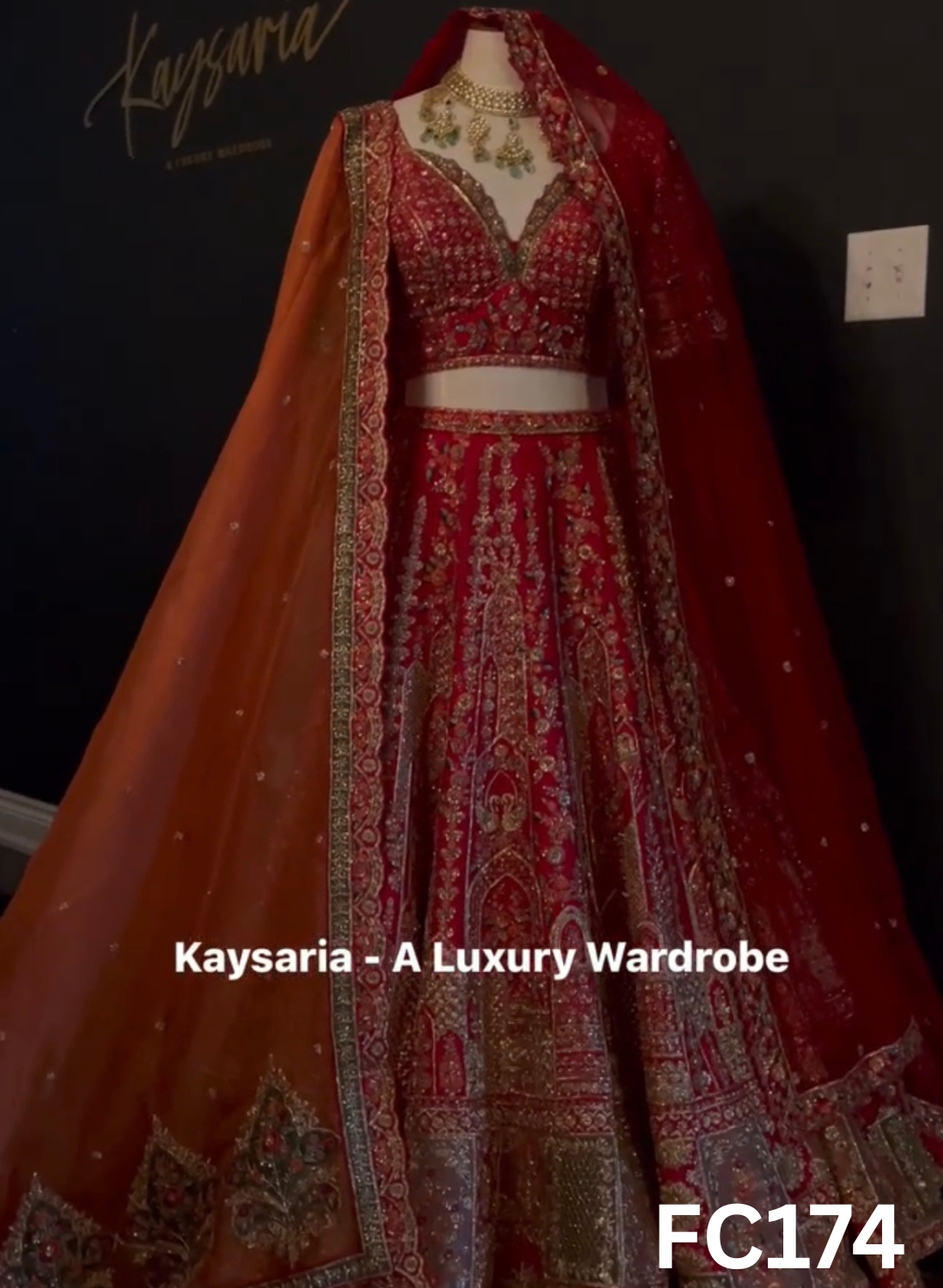 FC174 |  Made To Order (20-25 Days  ) |  Raw Silk  Lehenga |  Red   | Bridal Lehenga   | Party Wear | Wedding | Festival | Celebrity | Ring Ceremony