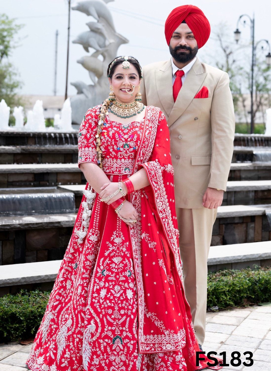 FC183 |  Made To Order (20-25 Days  ) |  Raw Silk  Lehenga |  Red | Party Wear | Wedding | Festival | Celebrity | Ring Ceremony
