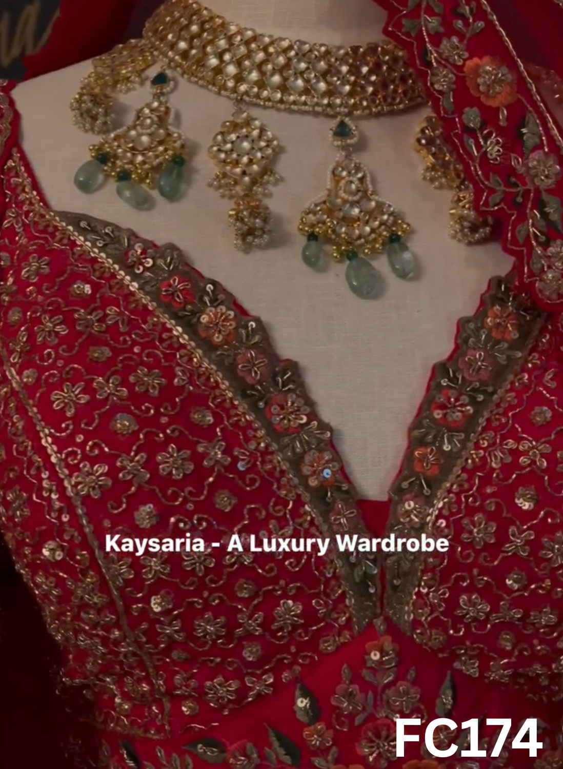FC174 |  Made To Order (20-25 Days  ) |  Raw Silk  Lehenga |  Red   | Bridal Lehenga   | Party Wear | Wedding | Festival | Celebrity | Ring Ceremony