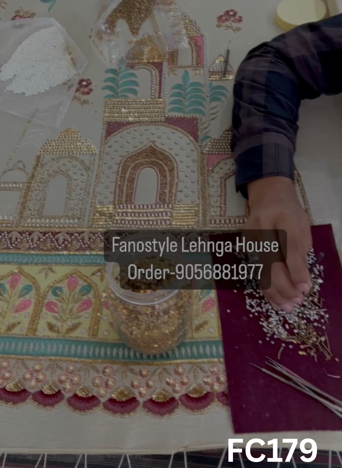 FC179 |  Made To Order (20-25 Days  ) |  Raw Silk  Lehenga |  Off White  | Party Wear | Wedding | Festival | Celebrity | Ring Ceremony