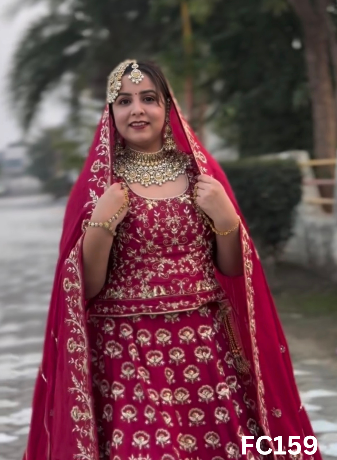 FC159 |  Made To Order (20-25 Days  ) |  Raw Silk  Lehenga |  Mehroon  | Bridal Lehenga   | Party Wear | Wedding | Festival | Celebrity | Ring Ceremony