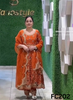 FC202 |  Made To Order (35-45 Days  ) |  Silk Anarkali | Orange  | Party Wear | Wedding | Festival | Celebrity | Ring Ceremony