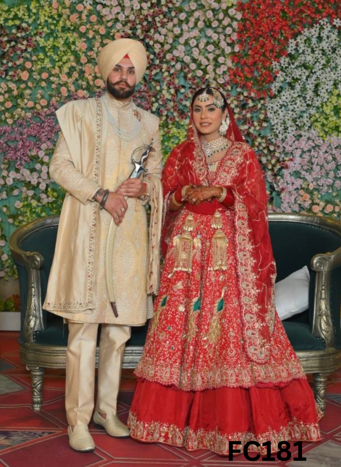 FC181 |  Made To Order (30-45Days  ) |  Silk  Anarkali Lehenga |  Red  | Party Wear | Wedding | Festival | Celebrity | Ring Ceremony