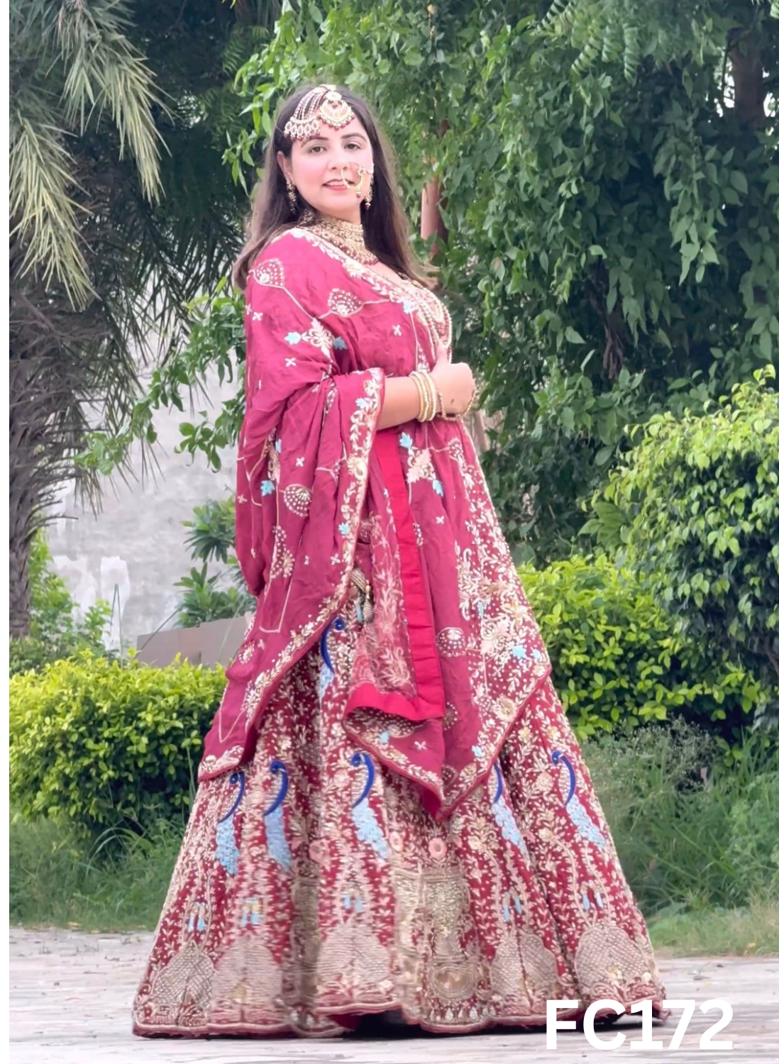 FC172 |  Navneet | Made To Order (35-45 Days  ) | Raw  Silk  Lehenga | Mheroon  |  Bridal Lehenga  | Party Wear | Wedding | Festival | Celebrity | Ring Ceremony
