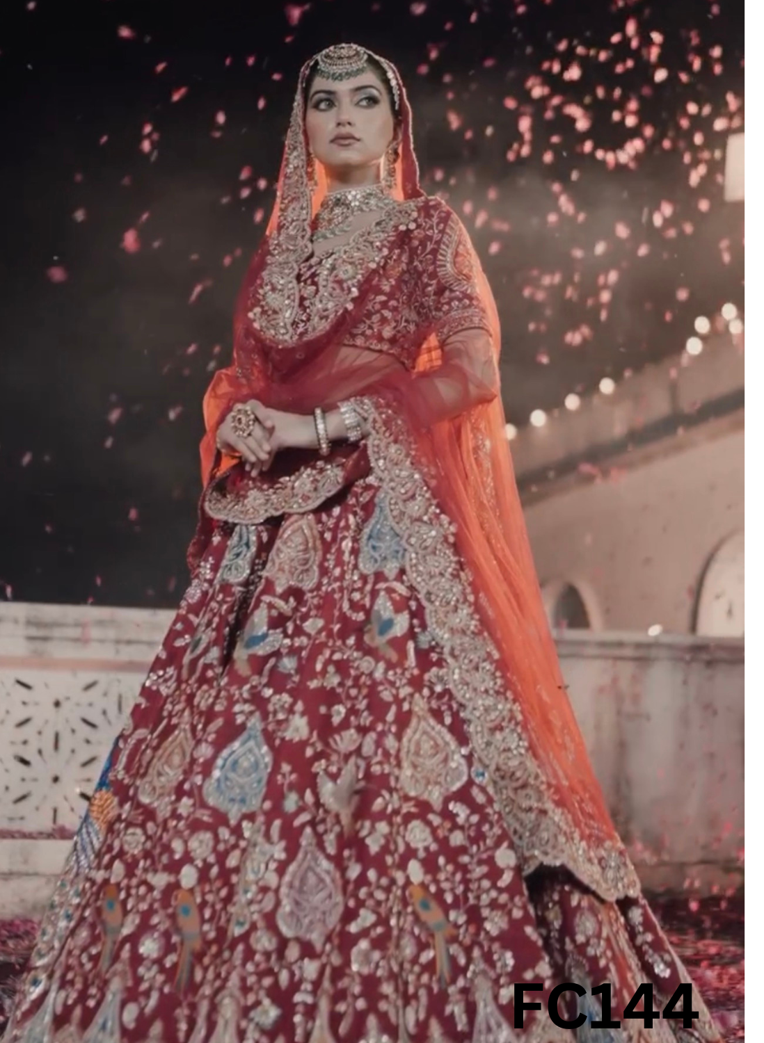 FC144  |  Made To Order (20-25 Days  ) | Silk  Lehenga |  Red |  Bridal Lehenga  | Party Wear | Wedding | Festival | Celebrity | Ring Ceremony