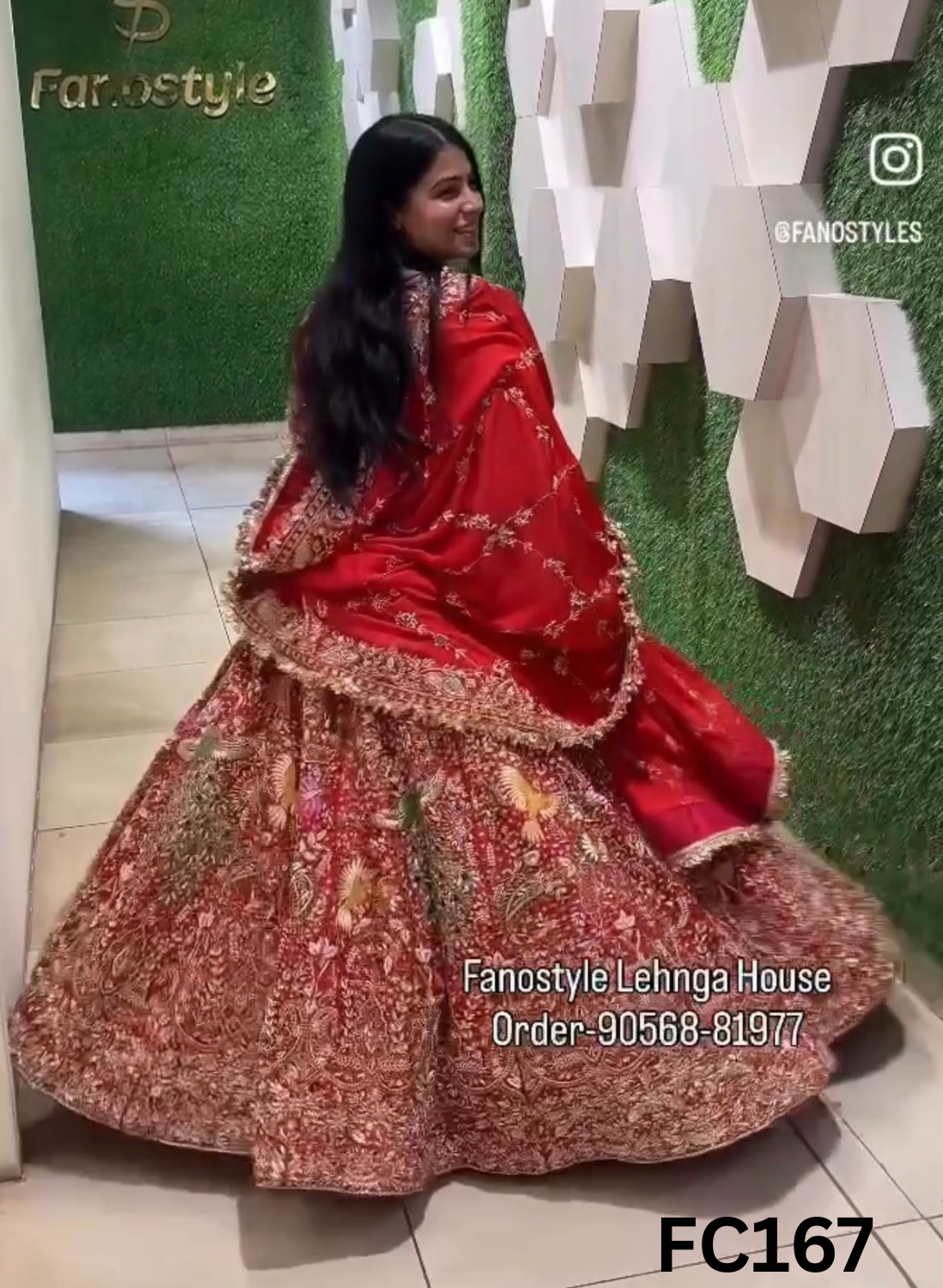 FC167  |  Made To Order (35-45 Days  ) | Silk  Lehenga |  Red |  Bridal Lehenga  | Party Wear | Wedding | Festival | Celebrity | Ring Ceremony