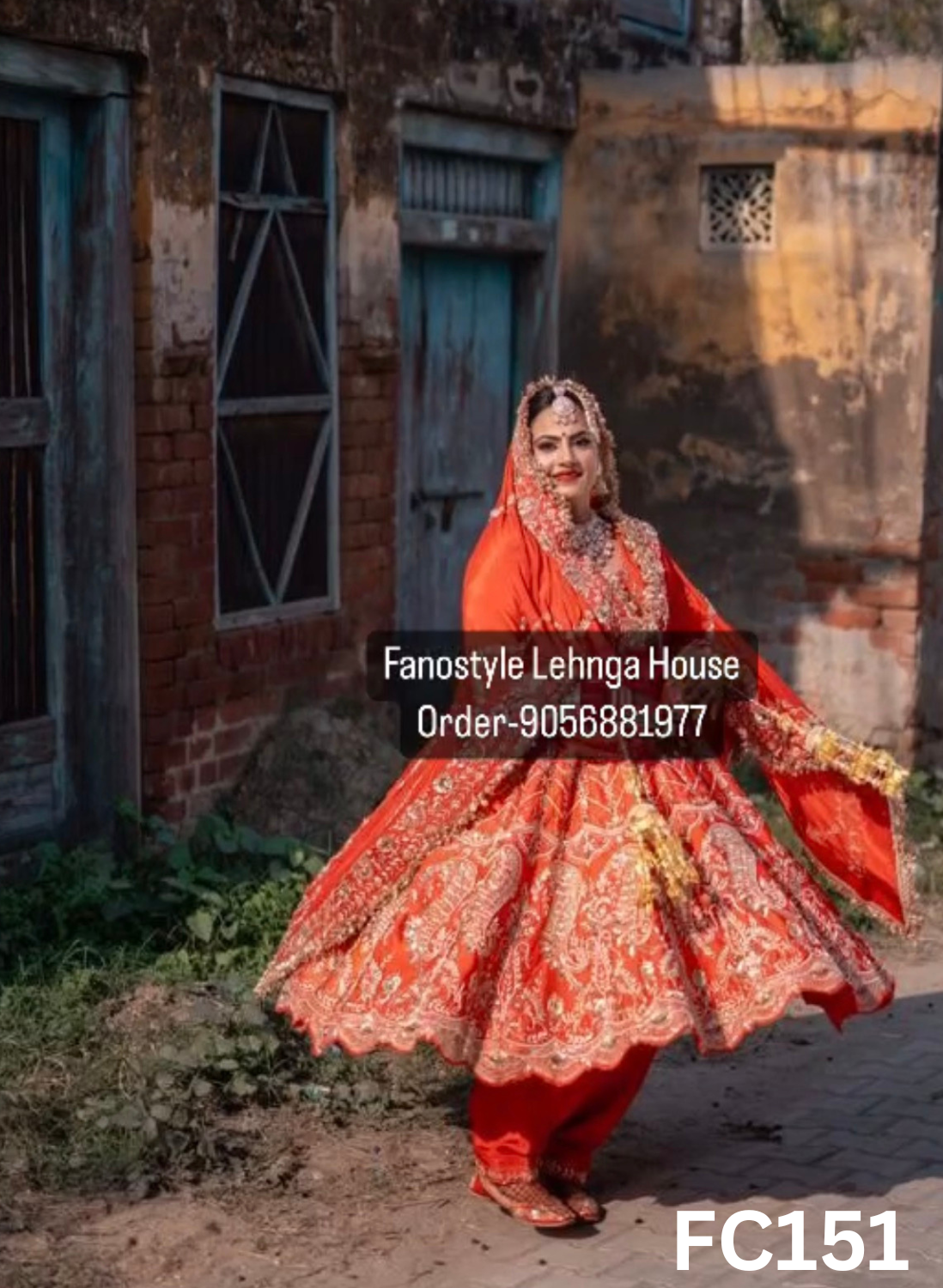 FC151  |  Made To Order (20-25 Days  ) | Silk  Lehenga |  Red  |  Bridal Lehenga  | Party Wear | Wedding | Festival | Celebrity | Ring Ceremony