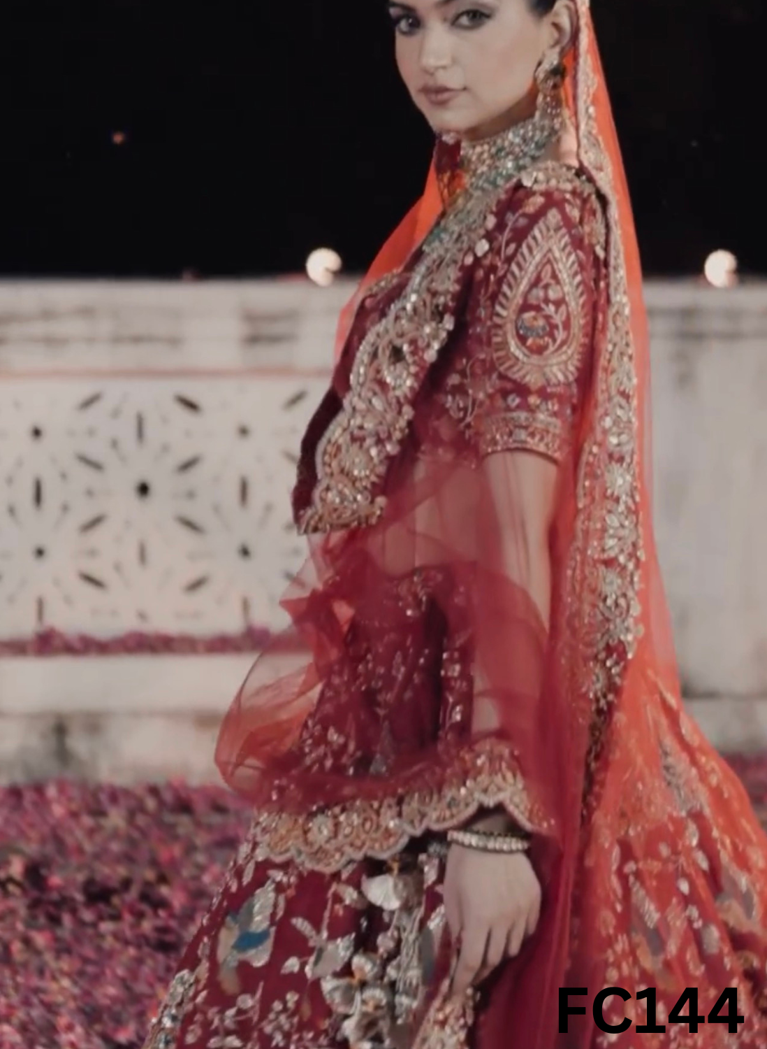 FC144  |  Made To Order (20-25 Days  ) | Silk  Lehenga |  Red |  Bridal Lehenga  | Party Wear | Wedding | Festival | Celebrity | Ring Ceremony