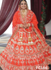 FC186  |  Made To Order (35-45 Days  ) |  Silk Lehenga |  Red  |  Bridal Lehenga  | Party Wear | Wedding | Festival | Celebrity | Ring Ceremony