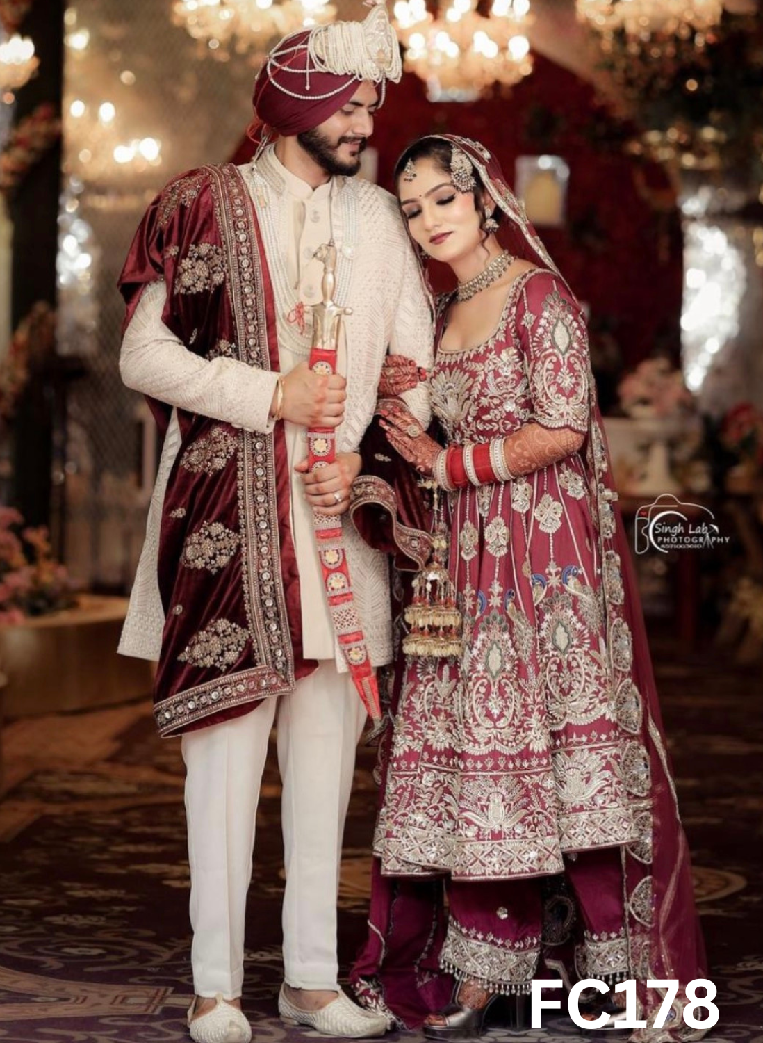 FC178   |  Made To Order (20-25 Days  ) |  Silk Lehenga |  Red  |  Bridal Lehenga  | Party Wear | Wedding | Festival | Celebrity | Ring Ceremony