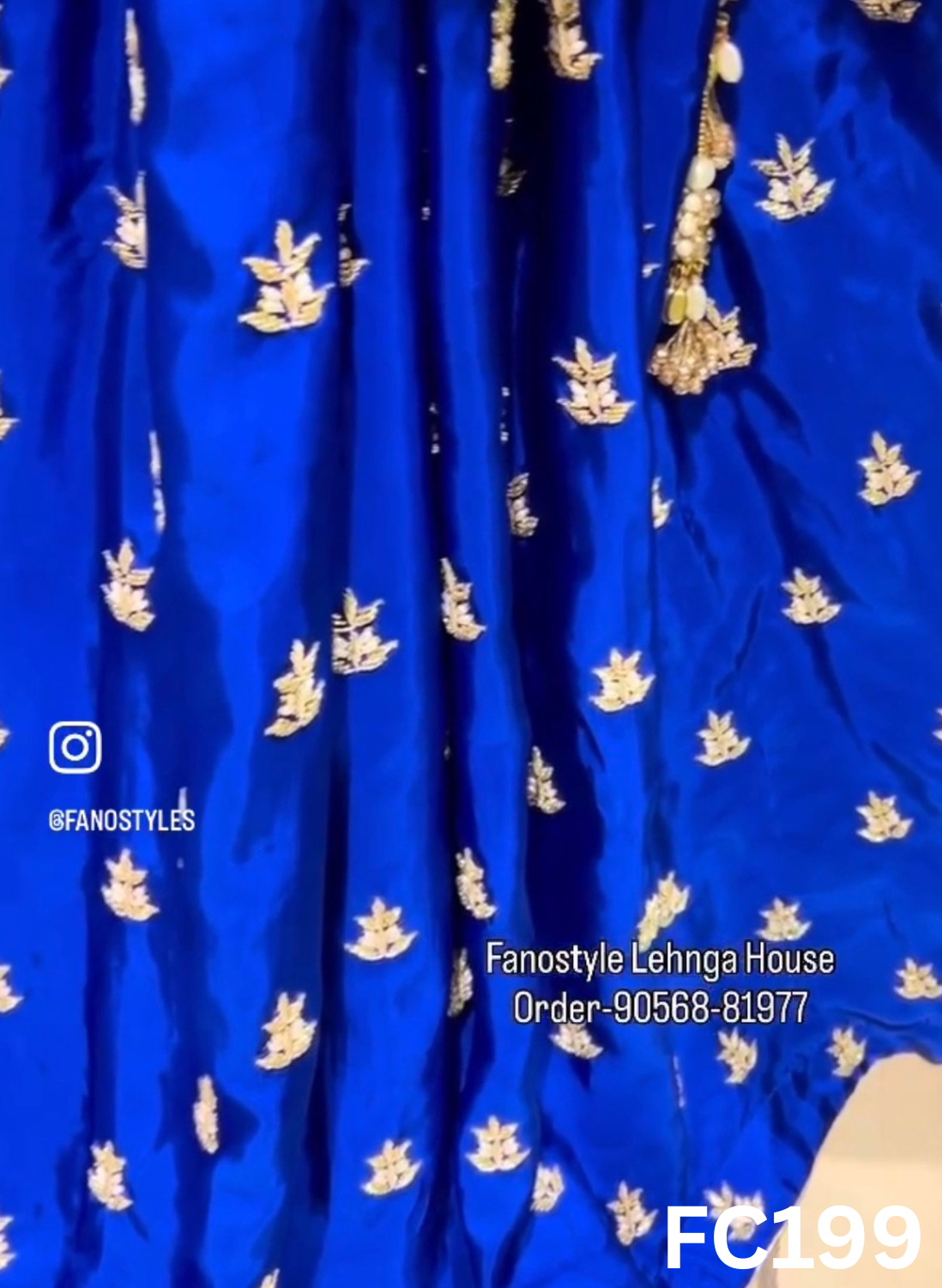 FC199 |  Made To Order (35-45 Days  ) |  Silk  Forak Lehenga |  Royal Blue | Party Wear | Wedding | Festival | Celebrity | Ring Ceremony
