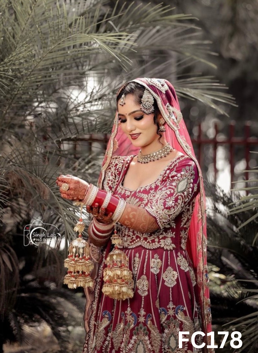 FC178   |  Made To Order (20-25 Days  ) |  Silk Lehenga |  Red  |  Bridal Lehenga  | Party Wear | Wedding | Festival | Celebrity | Ring Ceremony