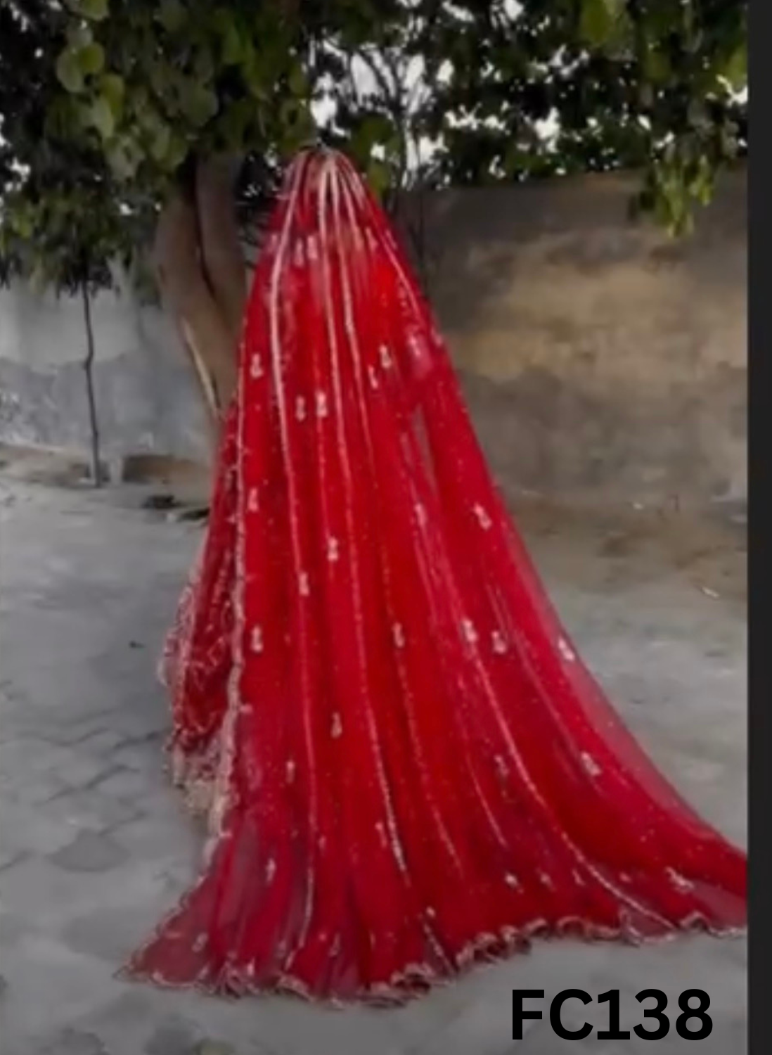 FC138  |  Made To Order (20-25 Days  ) | Silk  Lehenga |  Red  |  Bridal Suit | Party Wear | Wedding | Festival | Celebrity | Ring Ceremony