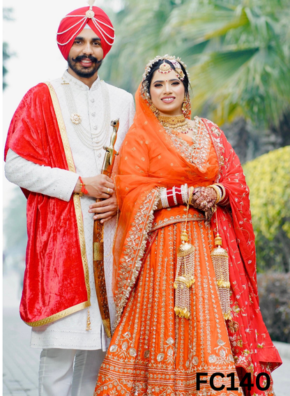 FC140  |  Made To Order (20-25 Days  ) | Silk  Lehenga |  Organza  |  Bridal Lehenga  | Party Wear | Wedding | Festival | Celebrity | Ring Ceremony