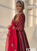 FC181  |  Made To Order (20-25 Days  ) |  Silk  Anarkali Lehenga |  Red  | Party Wear | Wedding | Festival | Celebrity | Ring Ceremony