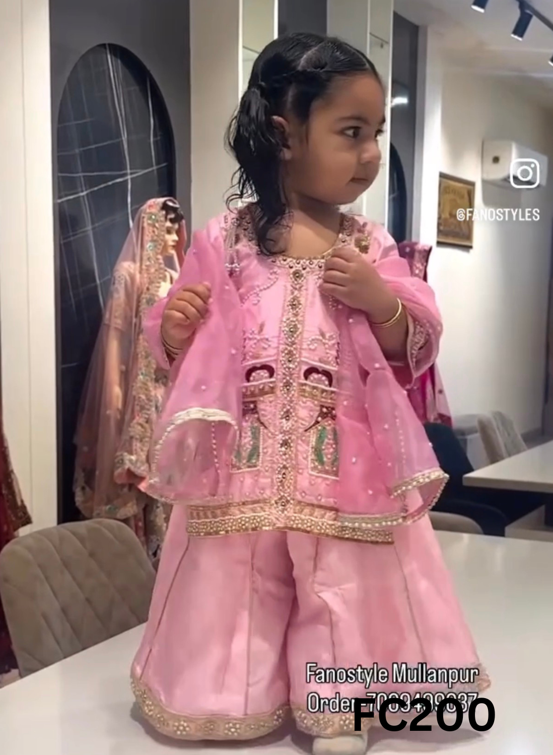 FC200 |  Made To Order ( 20- 25  Days  ) | Silk  Sharara Suit  | Baby Pink  |   Party Wear | Wedding | Festival | Celebrity | Ring Ceremony