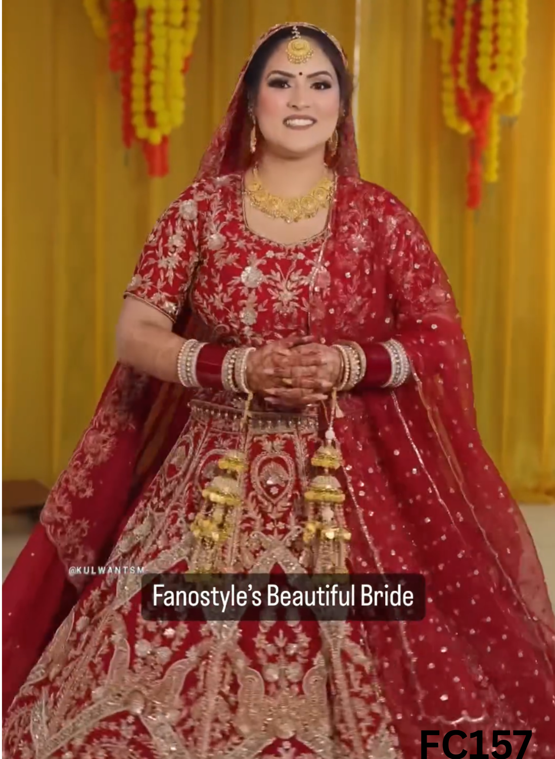 FC157  |  Made To Order (20-25 Days  ) | Silk  Lehenga |  Red  |  Bridal Lehenga  | Party Wear | Wedding | Festival | Celebrity | Ring Ceremony
